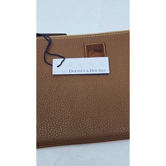 Dooney & Bourke Pebbled Leather Clutch Large Wristlet Caramel Tan WPEBC0333 - Picture 6 of 9